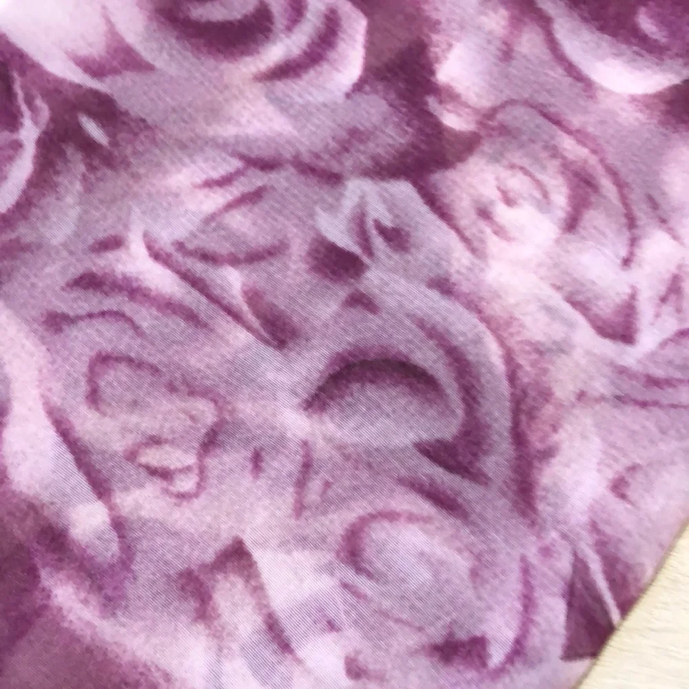Purple Floral polyester scarf